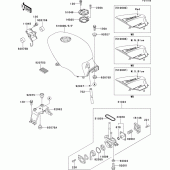 Схема узла: Топливный бак(1/2)(ex500-e2) для Kawasaki EX500 EX500