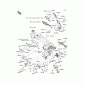 Схема вузла: Кріплення двигуна для Kawasaki ZR750 Z750R ABS