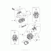 Схема вузла: Головка циліндра для Kawasaki VN1700 Vulcan 1700 Voyager ABS
