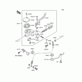 Схема вузла: Передній гальмівний циліндр для Kawasaki VN400 Vulcan Drifter