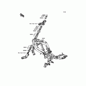 Схема узла: Рулевая колонка для Kawasaki EX400 Ninja 400R