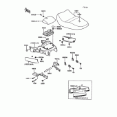 Схема вузла: Сидіння (1/2) для Kawasaki ZG1000 1000GTR
