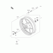 Схема узла: Front wheel для Kawasaki ZR750 Z750