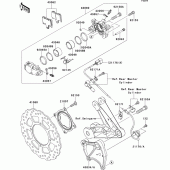 Схема узла: Задний тормоз для Kawasaki ZG1400 1400GTR ABS