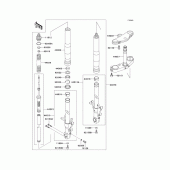 Схема узла: Вилка передней оси для Kawasaki ZX750 Ninja ZX-7R