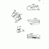 Схема вузла: Наклейки (Ebony) для Kawasaki ZX600 Ninja 600R