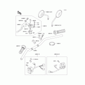 Схема вузла: Кермо (1/2) для Kawasaki EL250 Eliminator 250