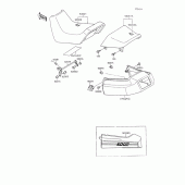 Схема узла: Сиденье для Kawasaki ZX600 GPX600R