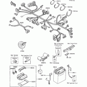 Схема вузла: Електроустаткування для Kawasaki ZX600 GPX600R