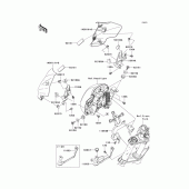 Схема вузла: Облицювальні елементи для Kawasaki ER650 ER-6N ABS