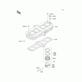 Схема узла: Цилиндр & Поршень для Kawasaki ZR750 Zephyr