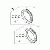 Схема вузла: Шина для Kawasaki EX250 Ninja 250