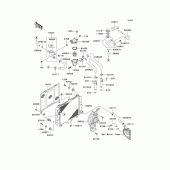 Схема узла: Радиатор (1/2) для Kawasaki EX500 Ninja 500R