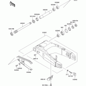Схема узла: Задний рычаг (Маятник) для Kawasaki ZX750 Ninja ZX-7RR