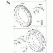 Схема вузла: Шини для Kawasaki VN1600 VN1600 Mean Streak