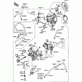 Схема вузла: Карбюратор(1/2) для Kawasaki VN1500 VN-15 SE