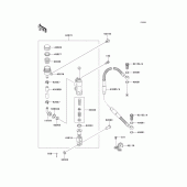 Схема узла: Задний тормозной цилиндр для Kawasaki KX65