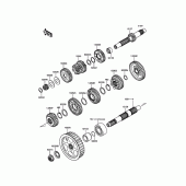 Схема вузла: Трансмісія для Kawasaki VN900 Vulcan 900 Classic LT