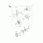 Схема вузла: Колінчастий вал для Kawasaki KL650 KLR650