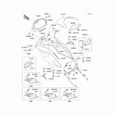 Схема вузла: Cowling(ex500-d3/d4) для Kawasaki EX500 GPZ500S