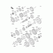 Схема вузла: Трансмісія для Kawasaki ZX600 Ninja ZX-6