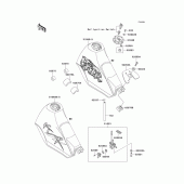 Схема вузла: Паливний бак(1/2)(kl250-d11/d12/d13/d14) для Kawasaki KL250 KLR250