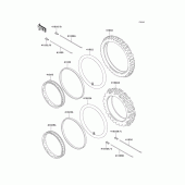 Схема узла: Колеса (Шины) для Kawasaki KL250 KLR250