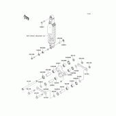 Схема узла: Задняя подвеска для Kawasaki KLX300R