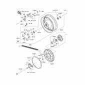 Схема узла: Заднее колесо & Приводная цепь для Kawasaki VN1700 Vulcan 1700 Vaquero