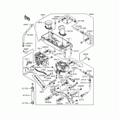 Схема вузла: Карбюратор (VN250-A2A) для Kawasaki VN250 Eliminator 250V