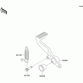 Схема узла: Brake pedal/torque link для Kawasaki ZX600 Ninja ZX-6R
