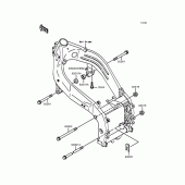 Схема вузла: Кріплення двигуна Kawasaki ZX400 ZXR400R