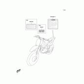 Схема вузла: Інформаційні наклейки для Kawasaki KLX125 KLX125