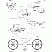 Схема вузла: Decals(green)(rbf) для Kawasaki ZX600 Ninja ZX-6R