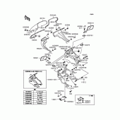 Схема узла: Облицовочные элементы (1/2) для Kawasaki ZX900 GPZ900R