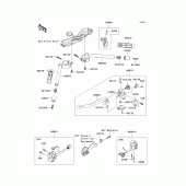 Схема узла: Руль & Пульт управления рулевой для Kawasaki ZX600 Ninja ZX-6R