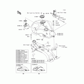 Схема узла: Топливный бак для Kawasaki ZR750 Z750 ABS