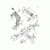 Схема вузла: Підвіска/задній амортизатор для Kawasaki ZR1000 Z1000 ABS