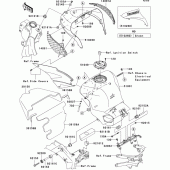 Схема узла: Топливный бак для Kawasaki ZX600 Ninja ZX-6RR