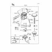 Схема узла: Карбюратор(1/2) для Kawasaki KL250 KLR250