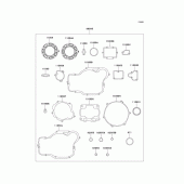 Схема узла: Gasket kit для Kawasaki KX250/ KX252 KX250