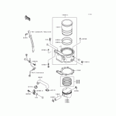 Схема узла: Цилиндр & Поршень для Kawasaki KL650 KLR650