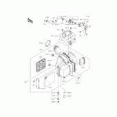 Схема узла: Воздушный фильтр для Kawasaki BJ250 Estrella