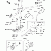 Схема вузла: Кермо & Пульт управління рульовим для Kawasaki ZR750 Z750 ABS