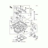 Схема вузла: Головка циліндра для Kawasaki EX250 ZZR250