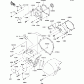 Схема вузла: Left engine cover(s) для Kawasaki VN800 Vulcan 800 Classic