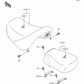 Схема узла: Сиденье для Kawasaki VN1500 VN1500 Classic