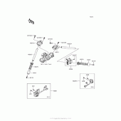 Схема вузла: Кермо & Пульт управління рульовий для Kawasaki ZX1400 Ninja ZX-14R ABS