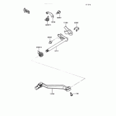 Схема узла: Переключатель передач для Kawasaki KL250 KLR250