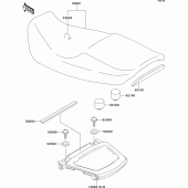 Схема вузла: Сидіння для Kawasaki ZX1100 GPZ1100